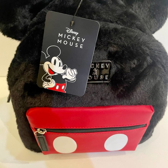 NFS. RARE NWT Plush Fur Mickey Mouse backpack. Disney BioWorld. - Picture 7 of 10